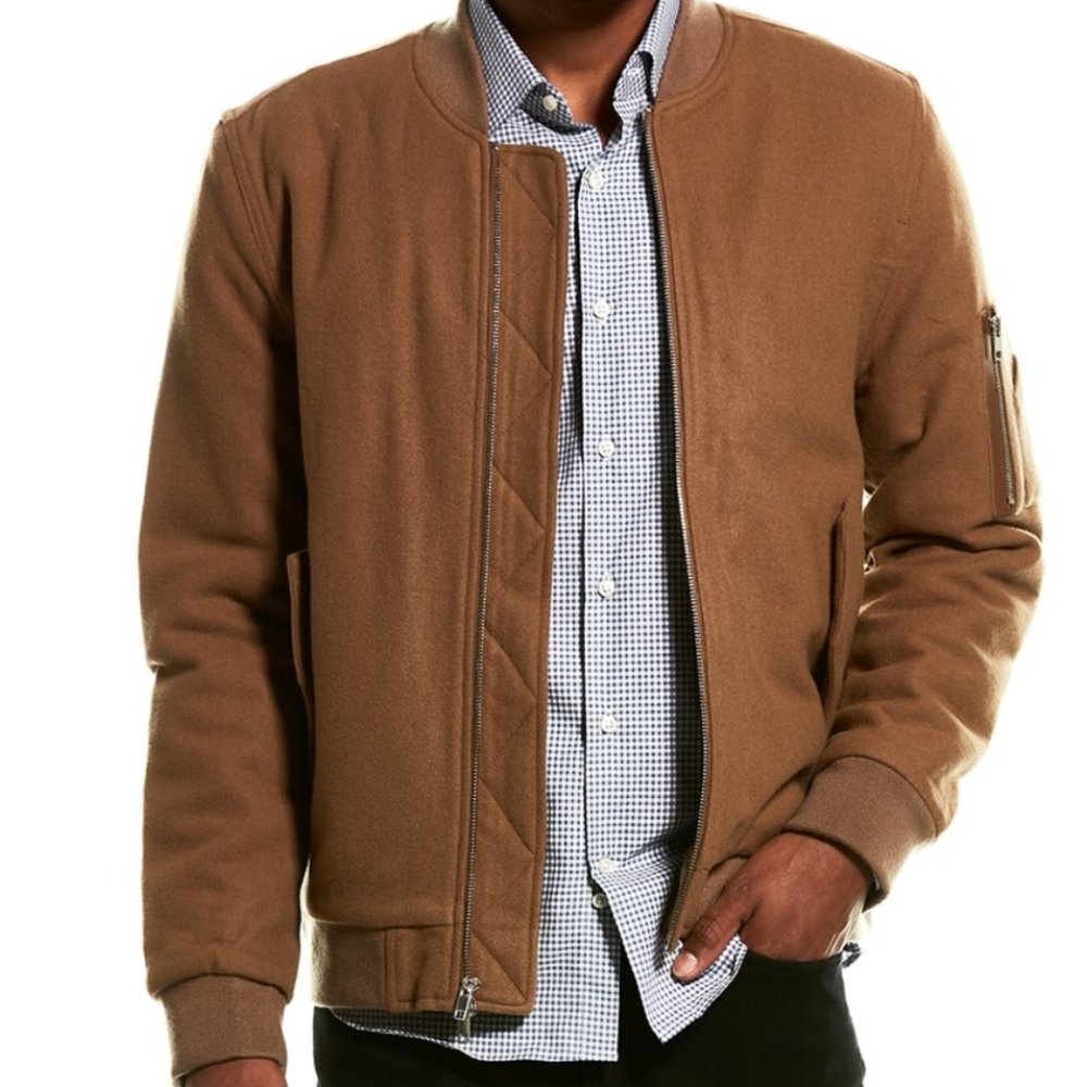 Mens Wool blend brown Magaschoni Jacket. New. Xl